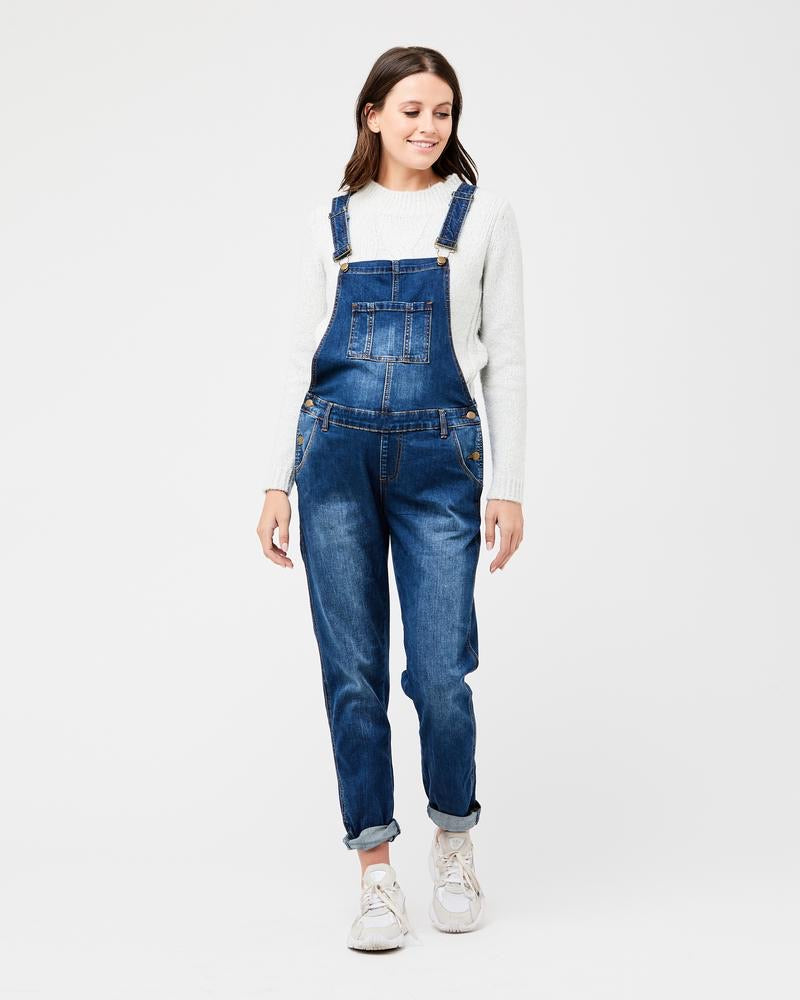 Denim Maternity Overalls - Indigo