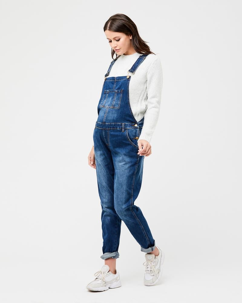 Denim Maternity Overalls - Indigo