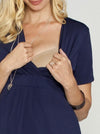 &#39;Bree&#39; Crossover Nursing Top - Navy