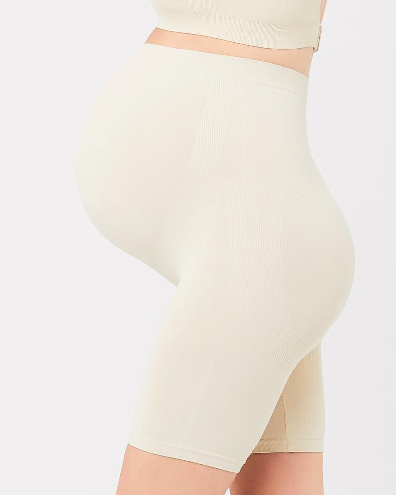 Ripe Maternity Seamless Support Shorts in Black &amp; Natural