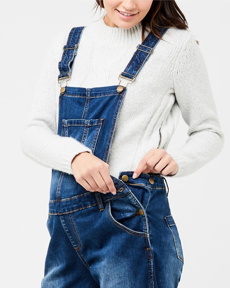 Denim Maternity Overalls - Indigo