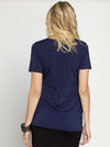 &#39;Bree&#39; Crossover Nursing Top - Navy