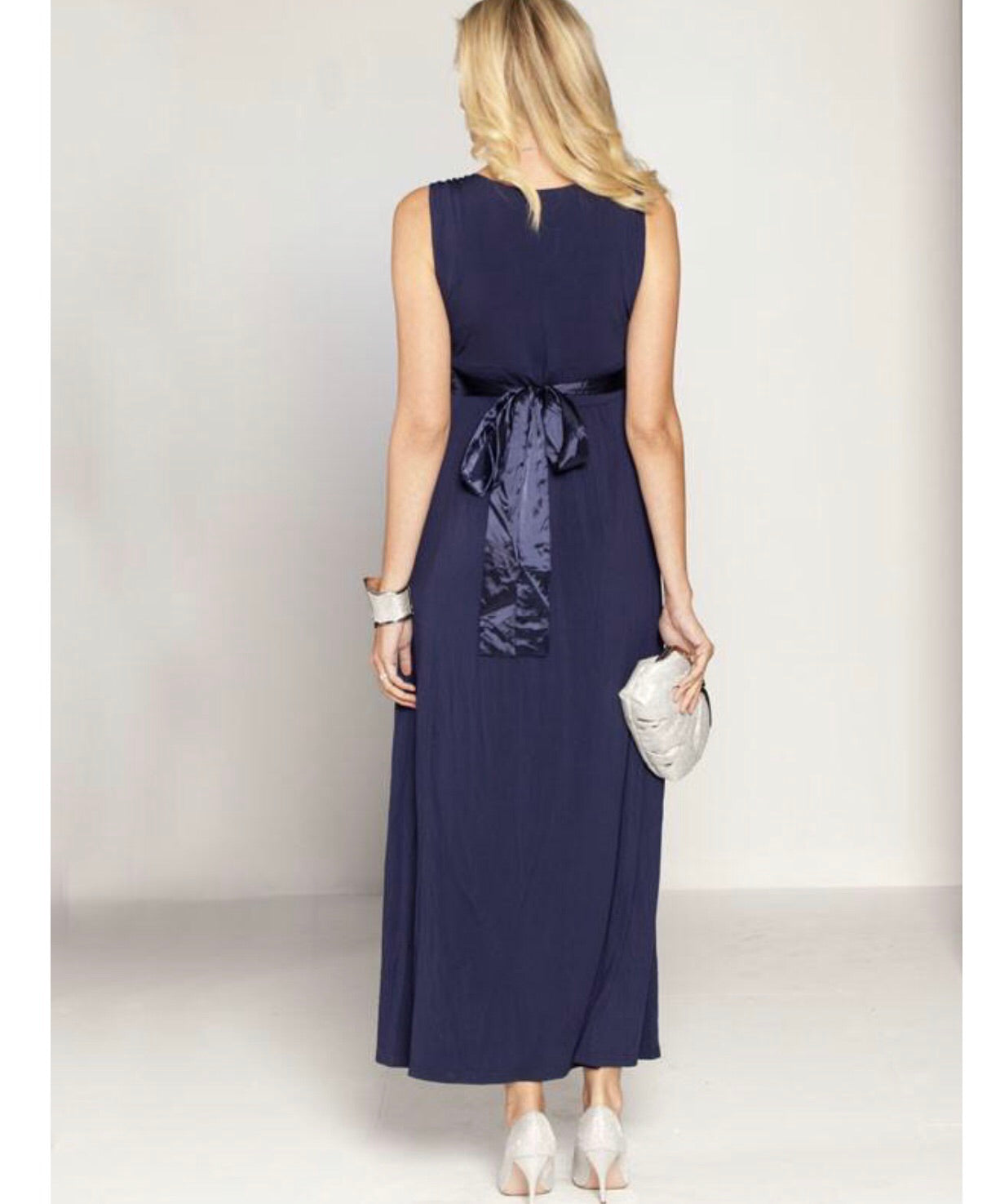 Angel Maternity 'Sue' Nursing Formal Dress - Navy