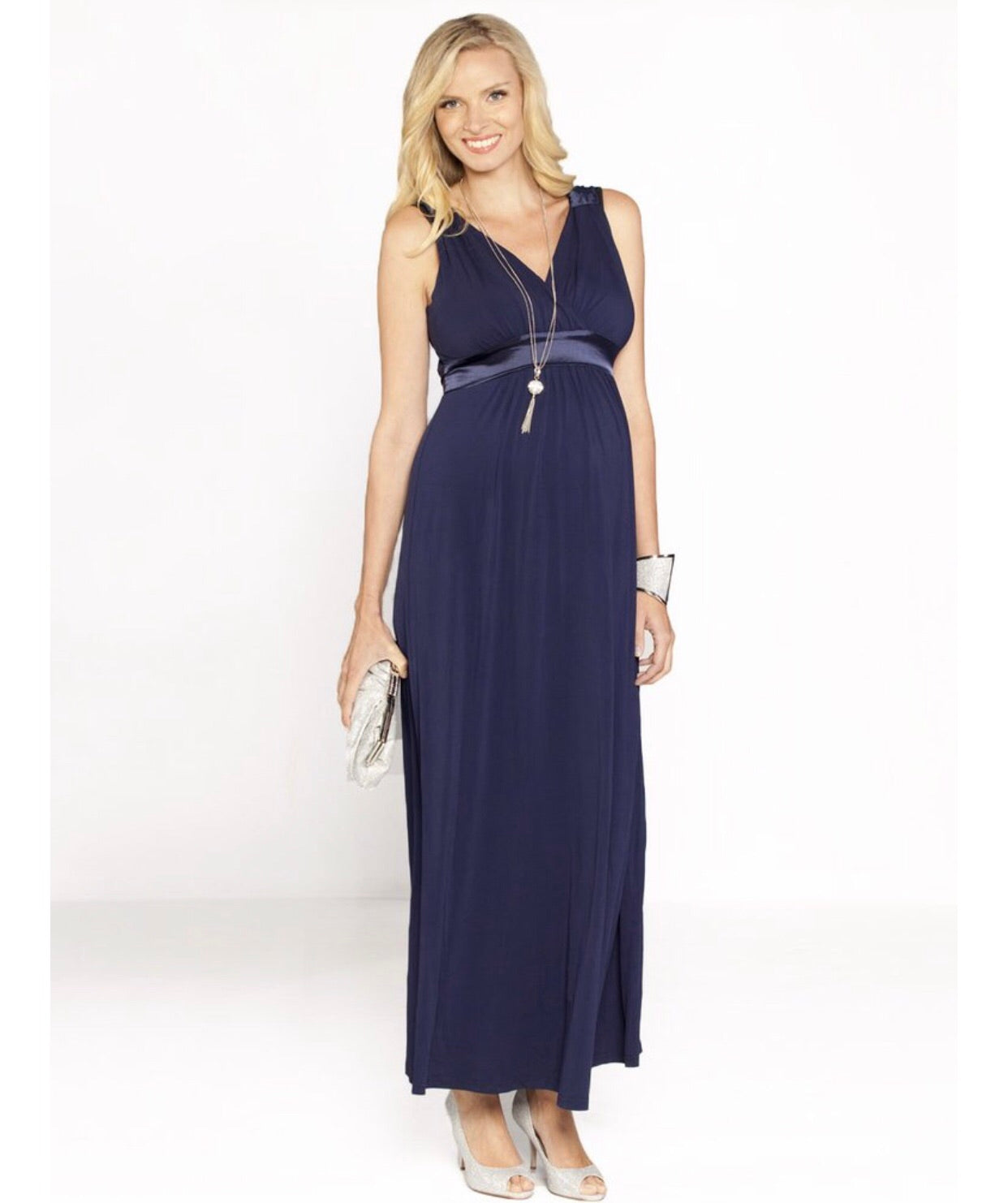 Angel Maternity 'Sue' Nursing Formal Dress - Navy