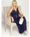 Angel Maternity &#39;Sue&#39; Nursing Formal Dress - Navy