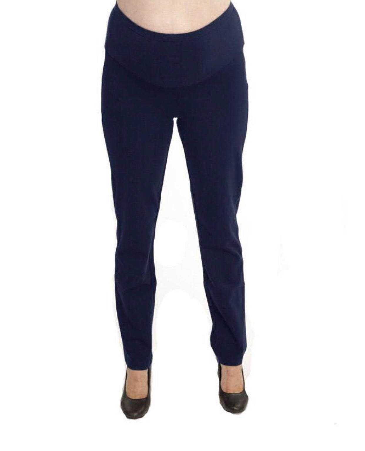 Navy Zoe Straight-Leg Maternity Work Pants