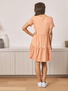 &#39;Lana&#39; Tiered Nursing Dress - Orange Peach