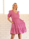 Angel Maternity &#39;Aubrey&#39; Tiered Dress - Pink
